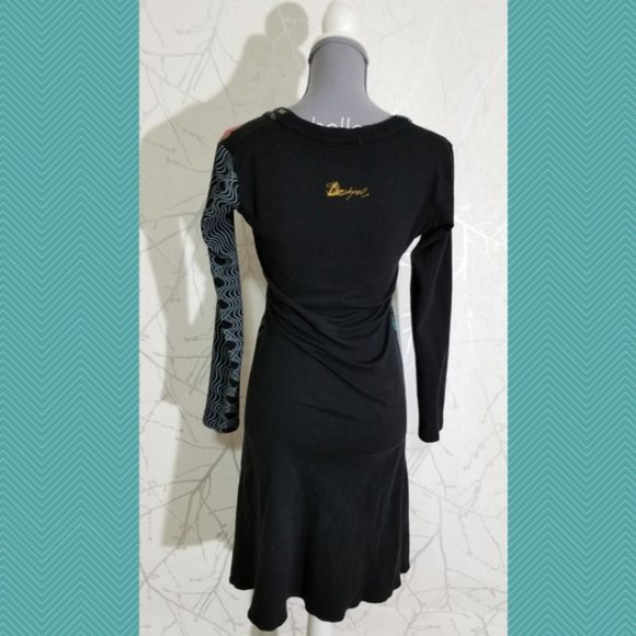 Unique Desigual Abstract Mixed-Art Print Dress - Picture 5 of 6